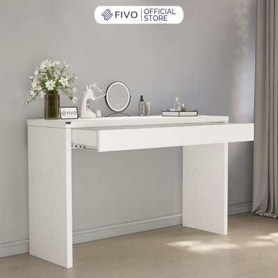 Bàn Trang Điểm Gỗ MDF Cao Cấp Có Ngăn Kéo FV41 FIVO, Kết Hợp Làm Bàn Nail Bàn Làm Việc, Gỗ Dày 34MM, Ray Trượt Mượt Mà