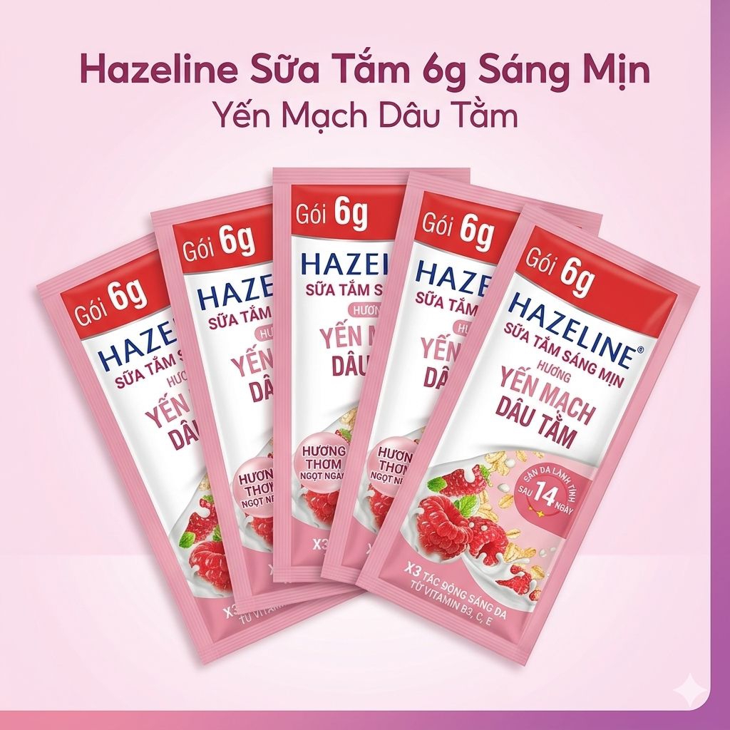 Hazeline Sữa Tắm Tiện Lợi Dạng Gói