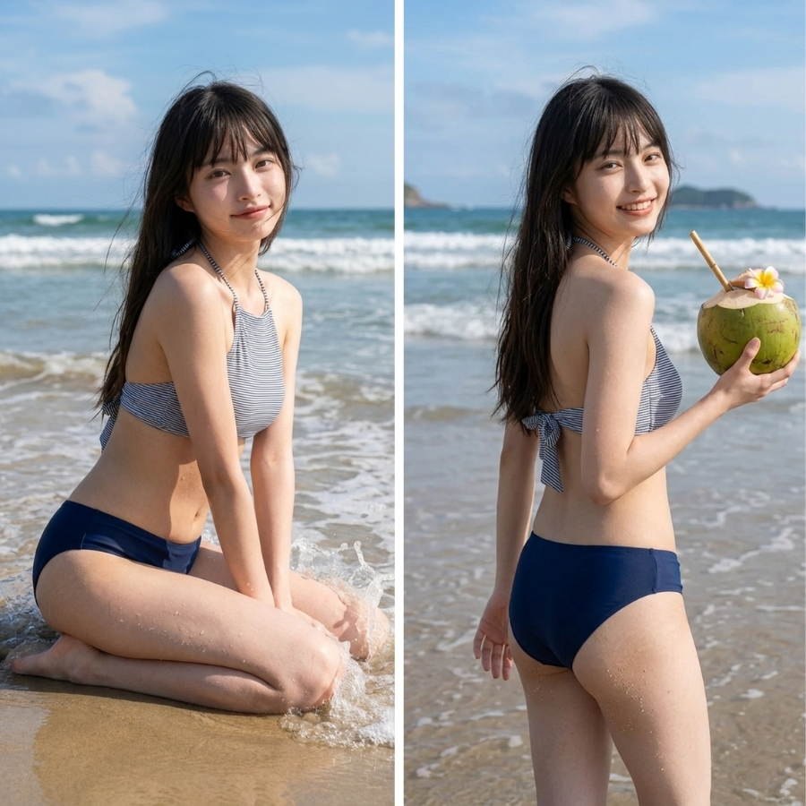 Áo bơi LẺ Nữ BIKINI PASSPORT kiểu dáng yếm - màu Kẻ sọc - BSV214_STR | BigBuy360 - bigbuy360.vn