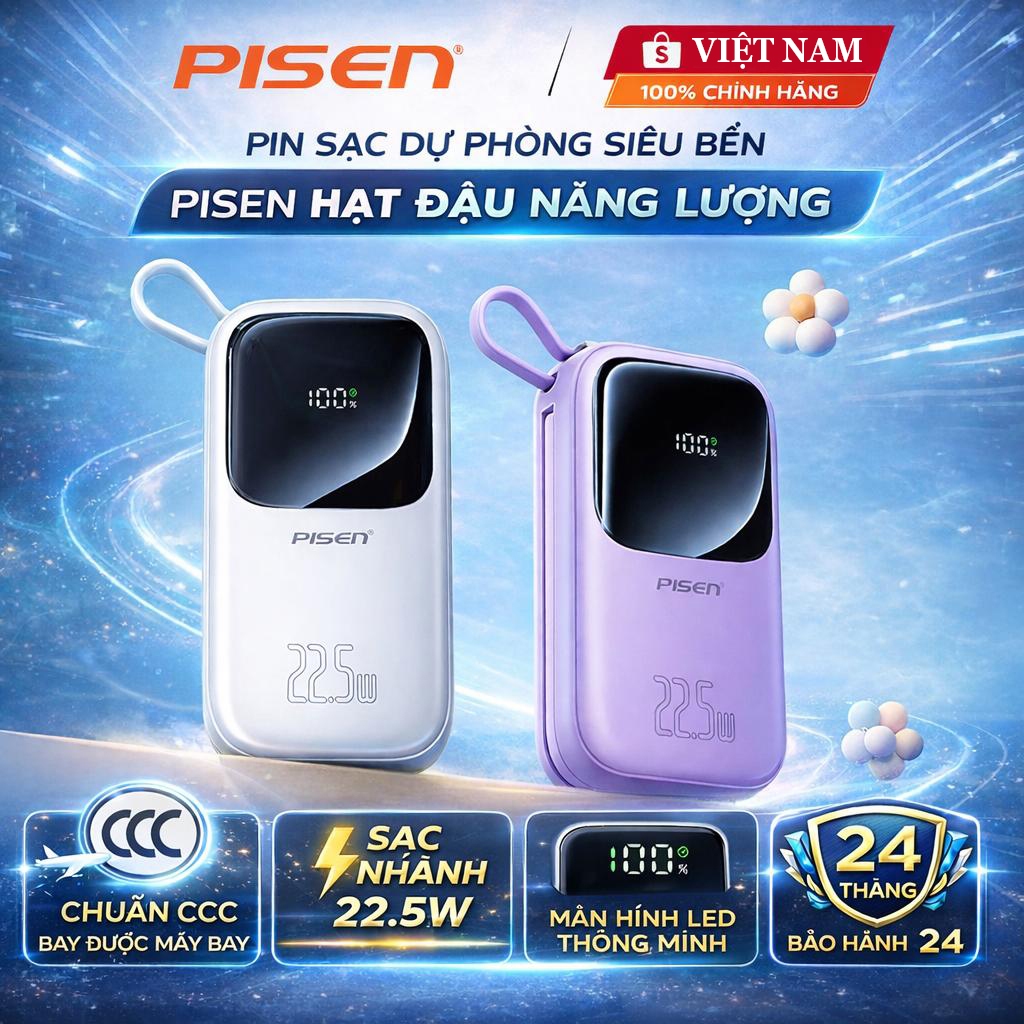 [Hỏa tốc] Sạc dự Phòng PISEN QUICK POWERLink - HẠT ĐẬU NĂNG LƯỢNG KÈM CÁP Chuẩn CCC | BigBuy360 - bigbuy360.vn