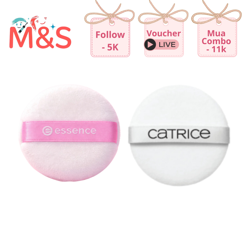 Bông phấn nhung trang điểm Catrice, Essence mềm mại, giúp phủ phấn đều màu
