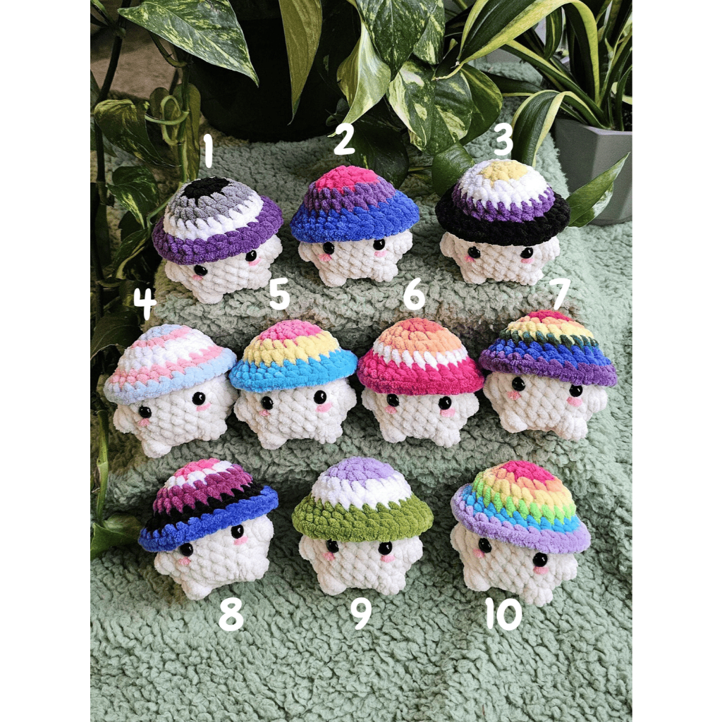 🏳️‍🌈 Móc khóa LGBT - Mushroom Plushies LGBT