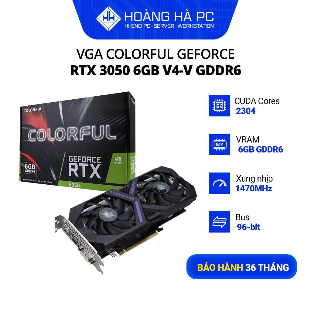 VGA COLORFUL GEFORCE RTX 3050 6GB V4-V GDDR6