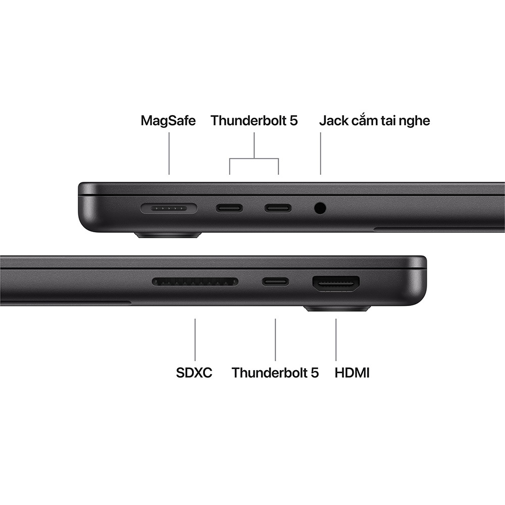 Máy tính xách tay Apple MacBook Pro M5 14 inch 2025 (10 core CPU | 10 core GPU | 16GB RAM | 512GB SSD) | BigBuy360 - bigbuy360.vn
