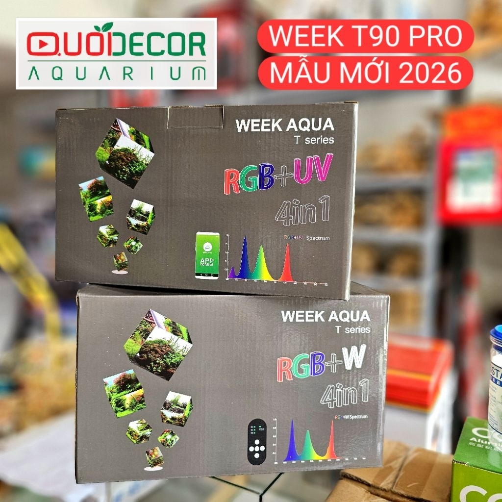Đèn Week T90 pro RGB UV | T90 pro 2026 | Week rocket pro đèn thủy sinh cao cấp