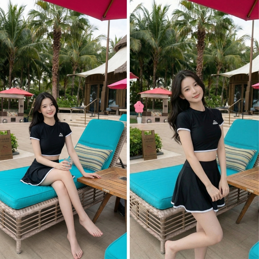 Bộ bikini nữ croptop ôm dáng năng động đi dã ngoại - Bikini Passport - BS1012_BL | BigBuy360 - bigbuy360.vn