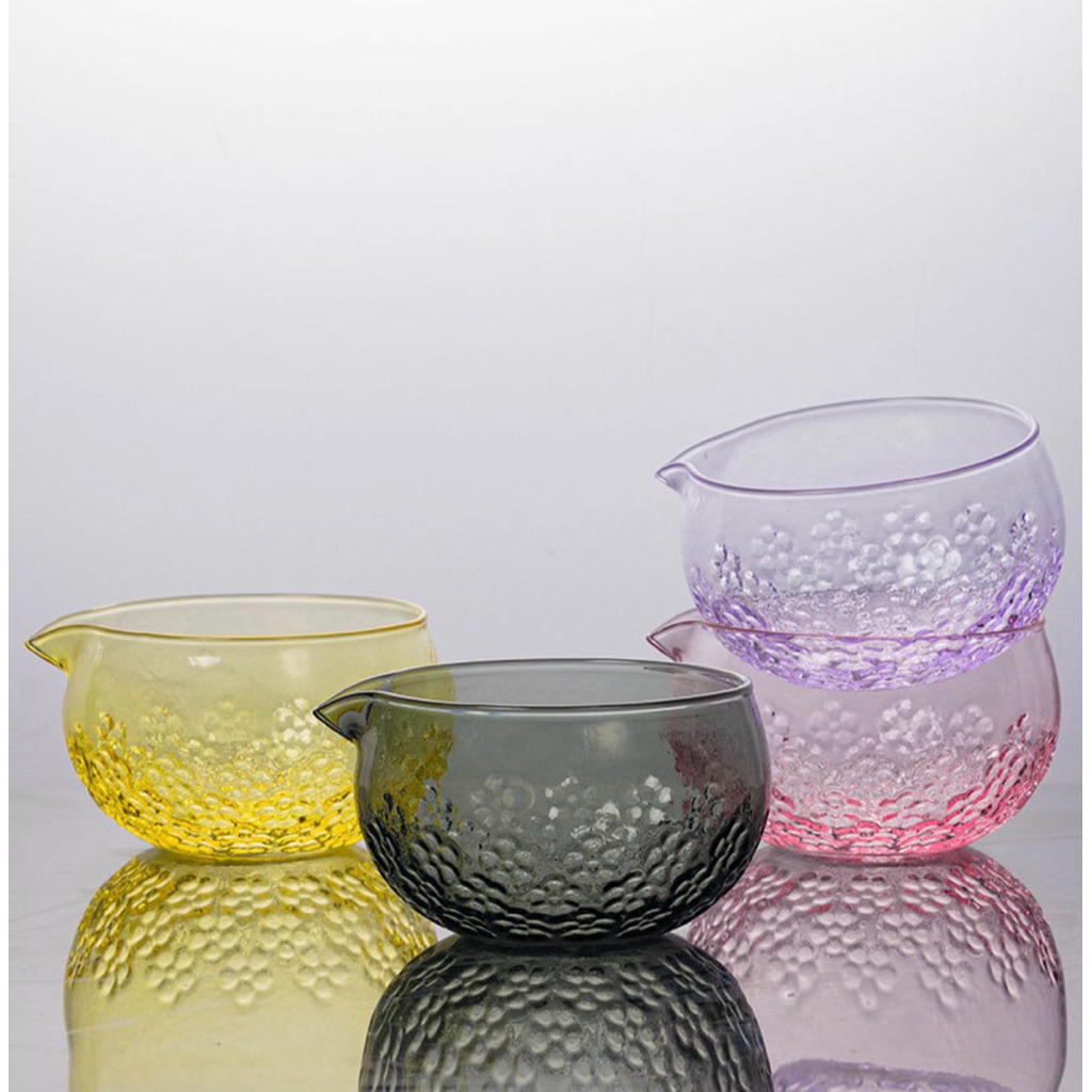 Chawan thuỷ tinh hoạ tiết hoa