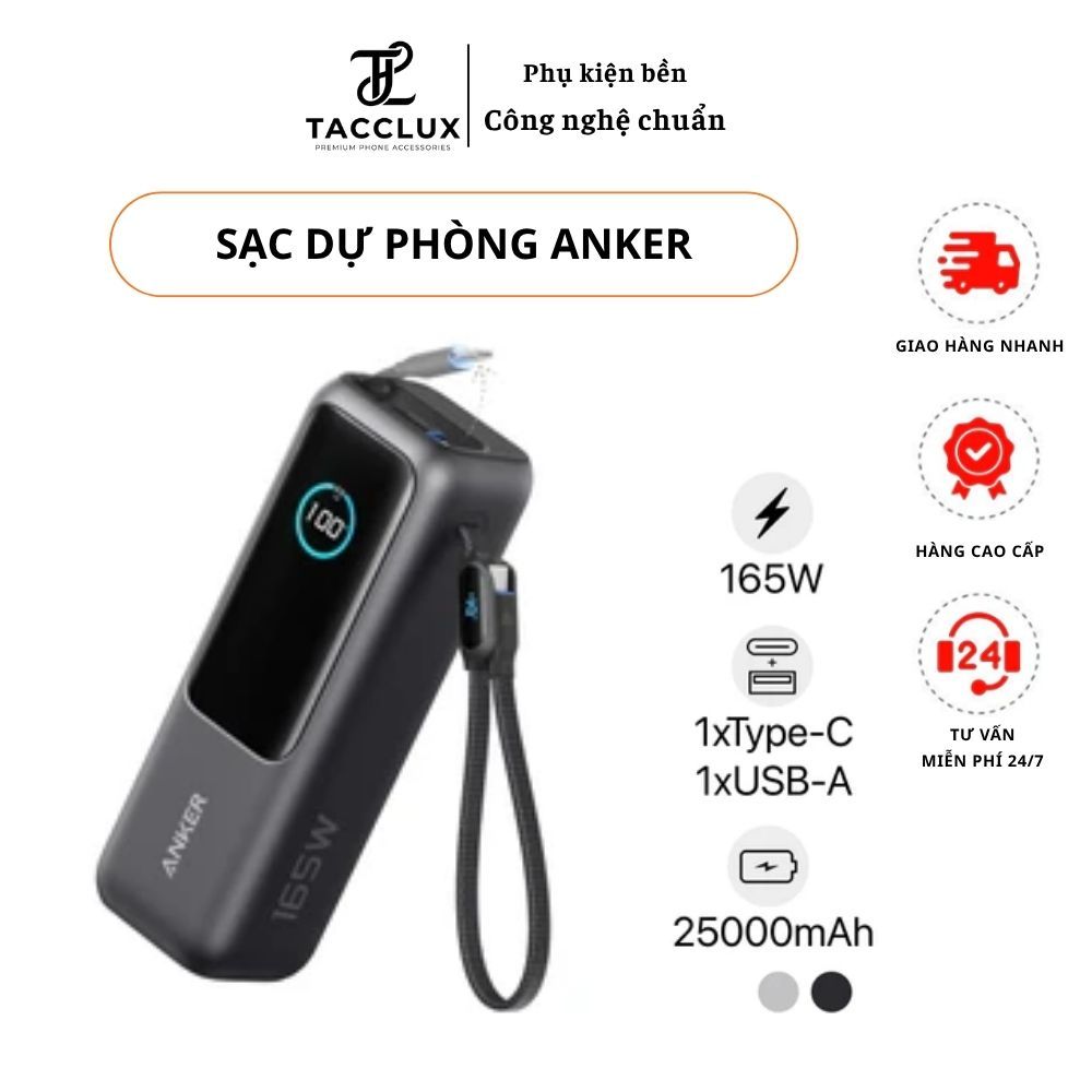 Sạc Dự Phòng TACCLUX - Sạc Dự Phòng 25000mAh