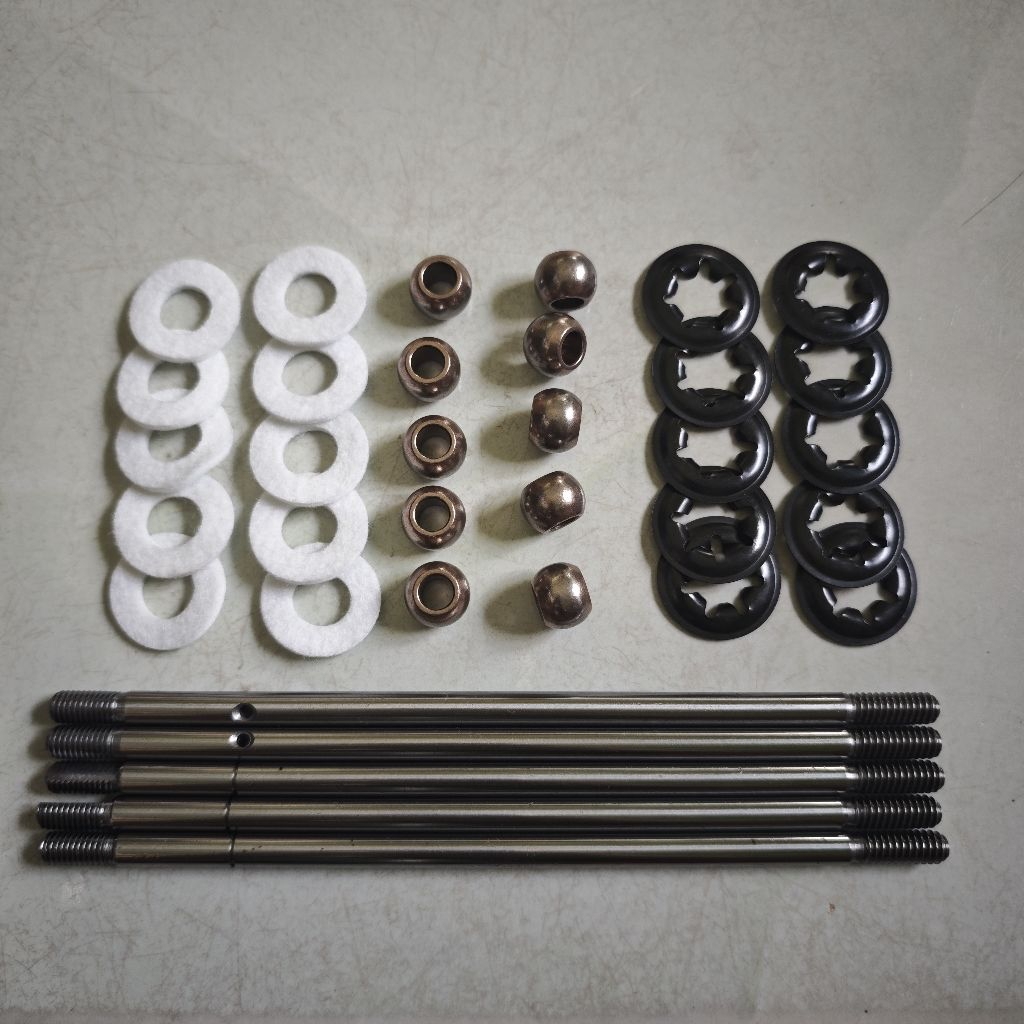 Combo 4 món gồm 5 cốt B5 dài 21cm, 10 bạc thau, 10 nỉ và bông mai giữ bạc cho quạt B5,B6