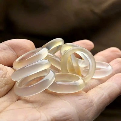 Nhẫn Mã Não Bạch Nguyệt Quang 5A Chột Ú Dịu Xinh, Sang Trọng - Ngọc Trai Trường Thịnh