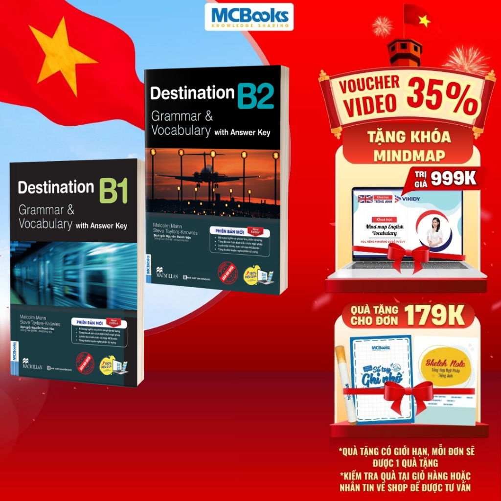 Sách - Destination B1 & B2 Grammar and Vocabulary (Kèm đáp án) phân loại Lẻ/Combo