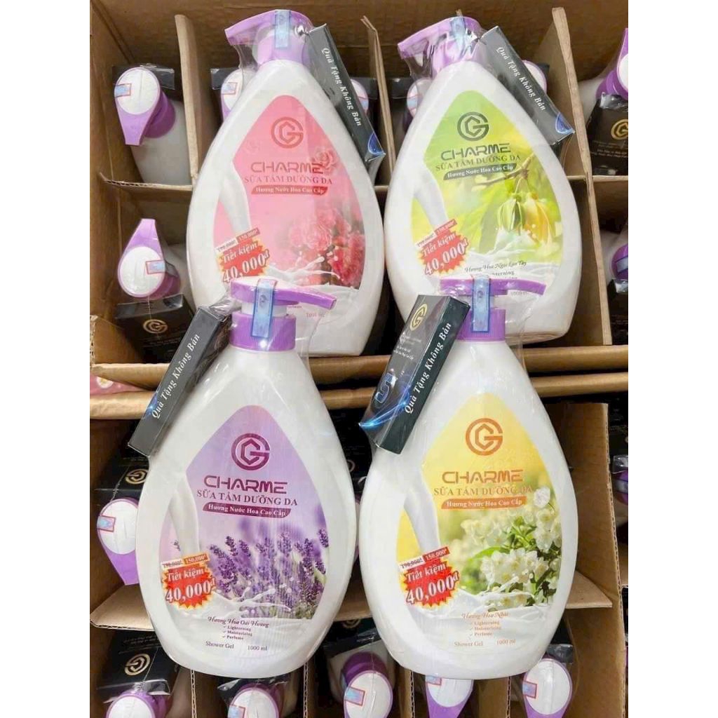 sữa tắm dưỡng trắng Miracle hương hoa hồng, lavender 1000ml - làm da sáng mịn