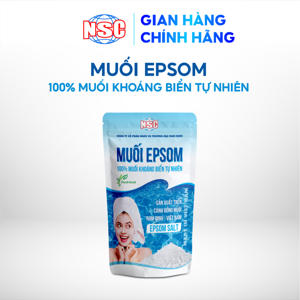 MUỐI EPSOM, Muối Spa Tắm Rửa Mặt Dưỡng Da 200gr (NSC) (Gian hàng chính hãng của Cty CP Muối & TM Nam