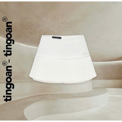 TINGOAN® - Chân váy trằn cạp thấp xếp ly nhí PRETTY BOO SKIRT/WH
