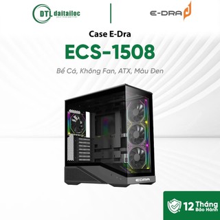 Case E-Dra ECS 1508 Bể Cá Không Fan ATX Màu Đen | Chính Hãng | Bảo Hành 12 Tháng