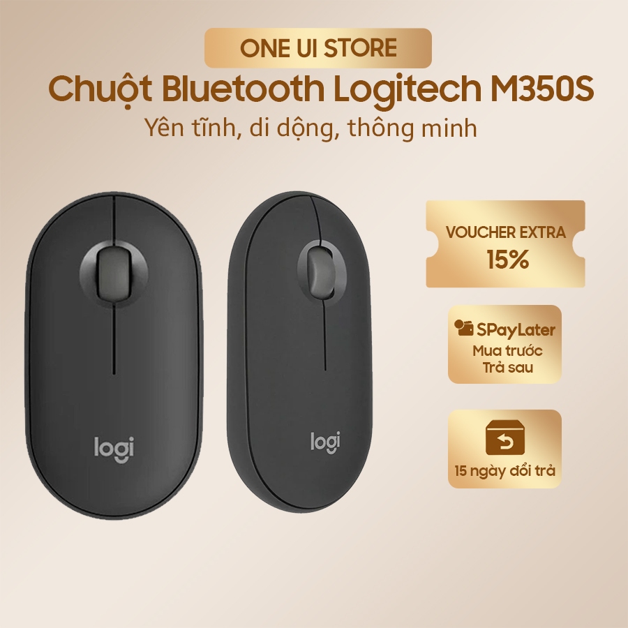 Chuột bluetooth Logitech M350S - Yên tĩnh, di dộng, thông minh | ONE UI STORE [hỏa ốc]