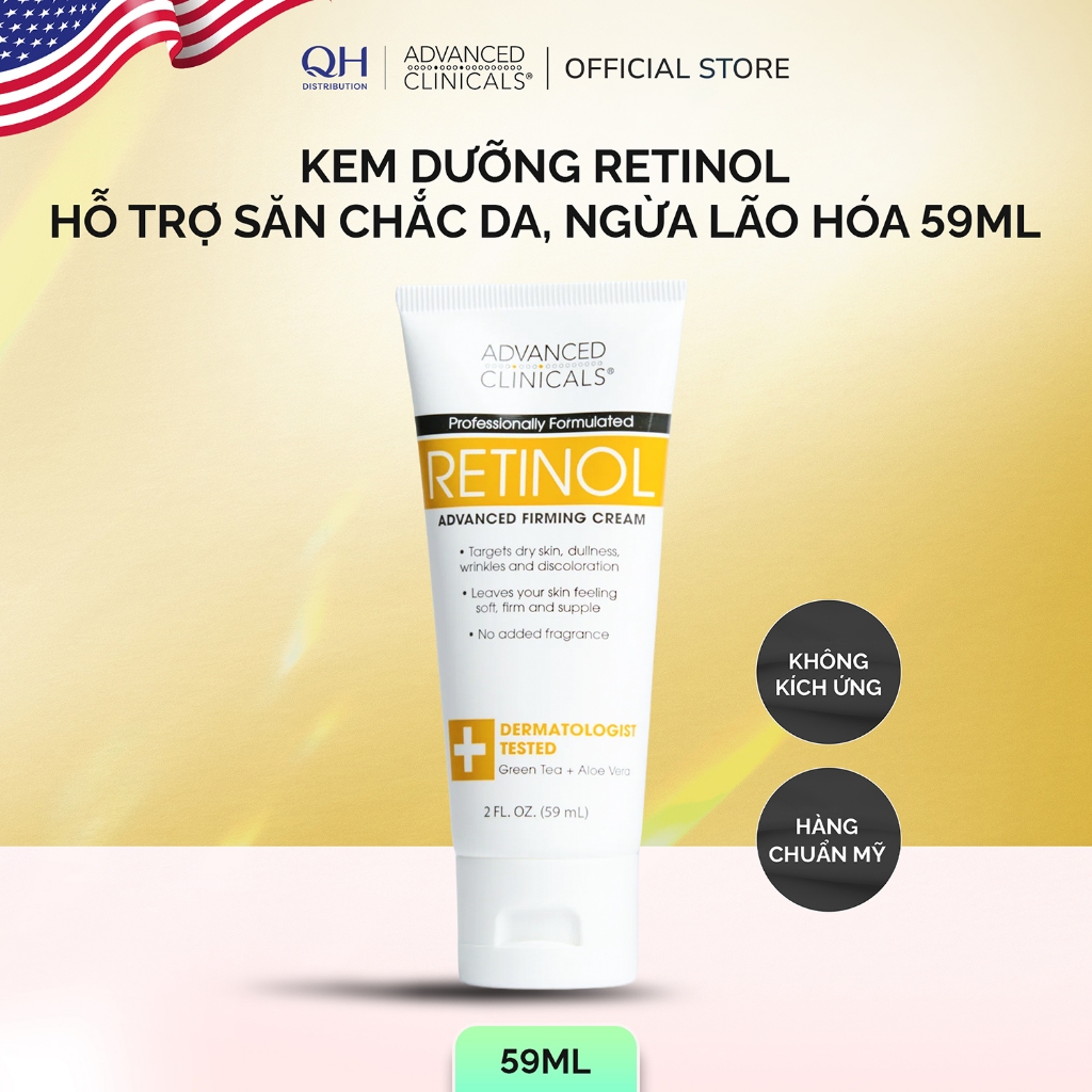 Kem Dưỡng Trắng Da Retinol Firming Cream Advanced Clinicals 59ml
