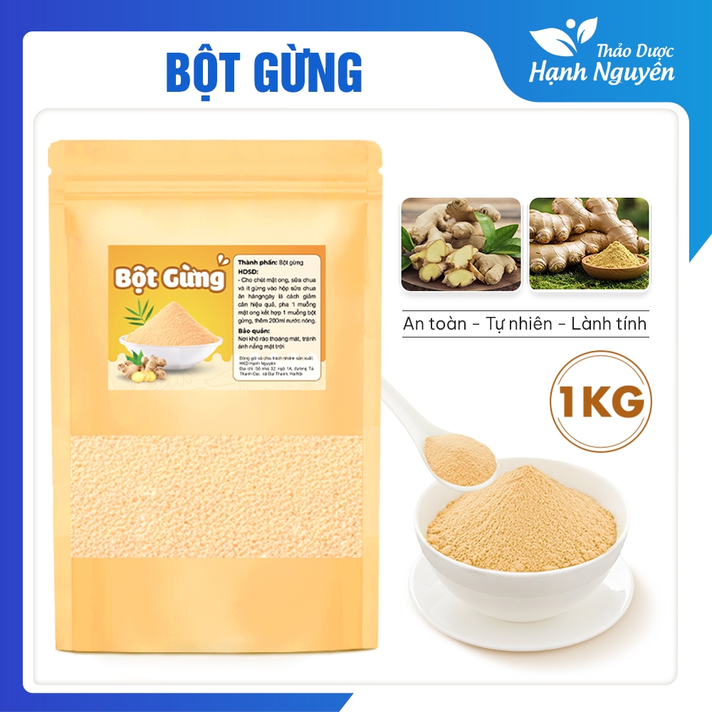 Bột gừng 1kg, nguyên chất, thơm, cay, gia vị nấu ăn, pha trà, làm đẹp, tăng sức đề kháng