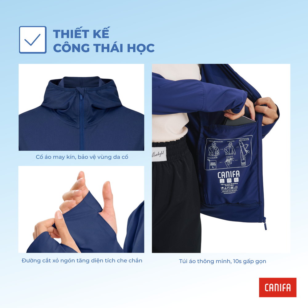 Áo khoác chống nắng nam CANIFA thoáng khí co giãn thấm hút mát lạnh chống 98% UV 2026 8OT26S003 | BigBuy360 - bigbuy360.vn