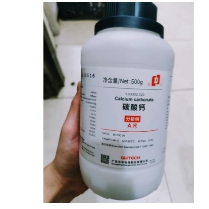 Cacium Carbonate - CaCO3 tinh khiết 500g- hàng thí nghiệm