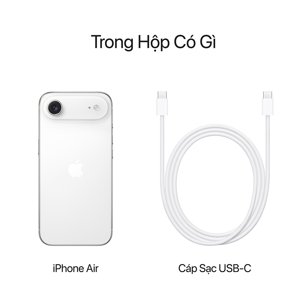 Điện thoại Apple iPhone Air 256GB (Chip A19 Pro | RAM 8GB | Pin 3149 mAh | Màn 6.5 inch | Nhẹ 165g) | BigBuy360 - bigbuy360.vn