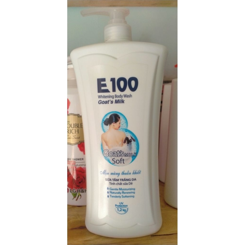 E100 Whitening Body Wash Goat’s Milk (Sữa tắm trắng da tinh chất sữa dê E100 Soft)