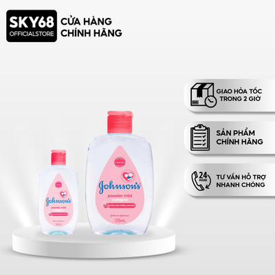 Nước Hoa Em Bé Hương Phấn Johnson’s Baby Cologne Powder Mist 125ml - HỒNG