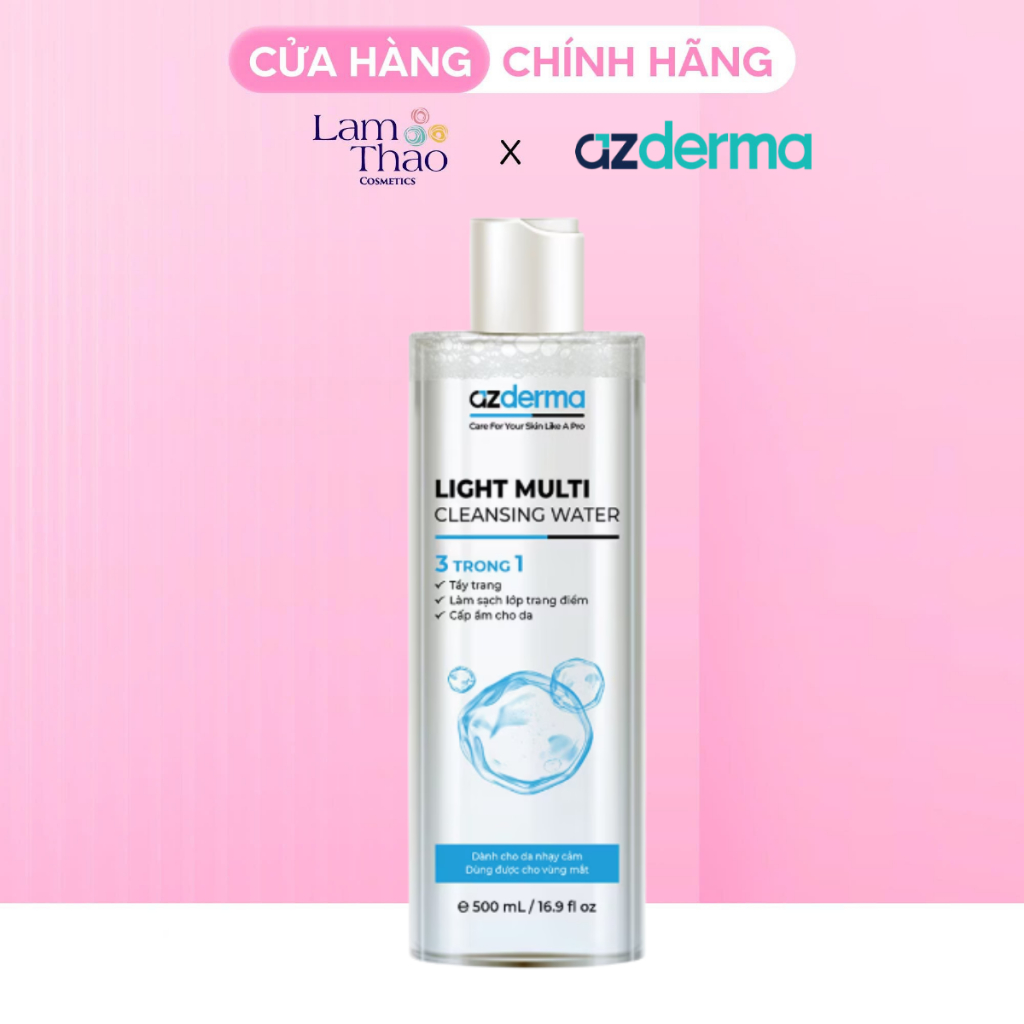 Nước Tẩy Trang Da Dầu Mụn Azderma Light Multi Cleansing Water