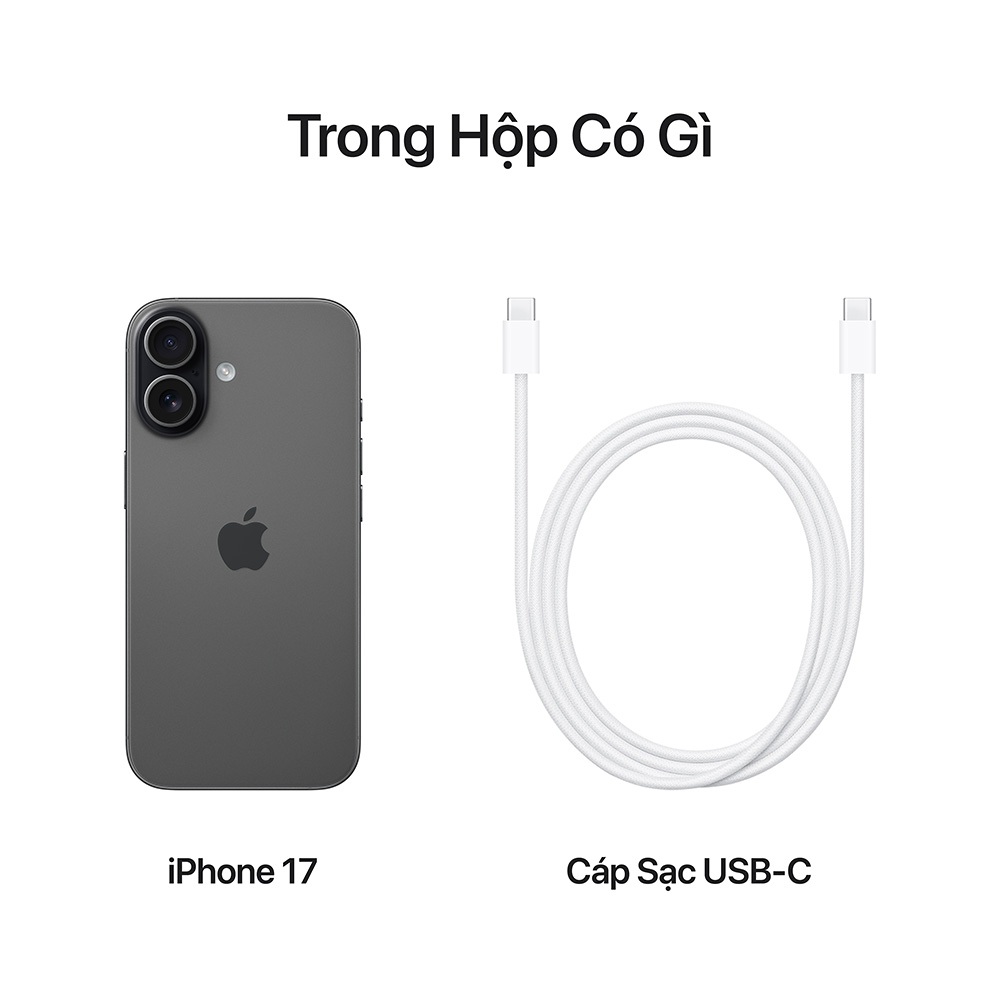 Điện thoại Apple iPhone 17 256GB (Chip A19 | RAM 8GB | Màn hình 6.3" 120Hz | Camera kép 48MP) | BigBuy360 - bigbuy360.vn