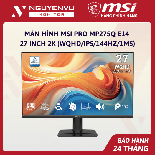 [Full Vat] Màn Hình MSI PRO MP275Q E14  27 inch 2K (WQHD/IPS/144Hz/1ms) - Bảo Hành 2 Năm