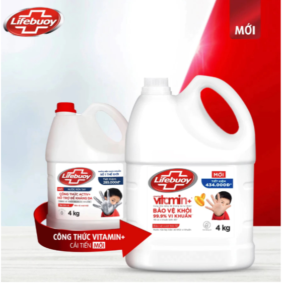 Nước rửa tay Lifebuoy Công thức (4kg)