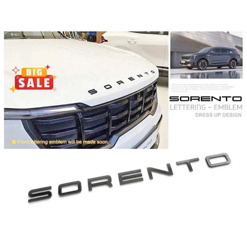 Tem Chữ Sorento Dán Sau Cốp Kia Sorento - Chữ Nổi Sorento Dán Nắp Capo Kia Sorento