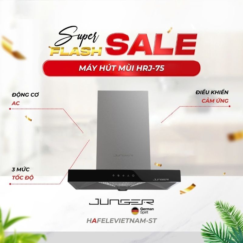 Máy hút mùi Junger HRJ-75 - Sang Trọng Dễ Vệ Sinh