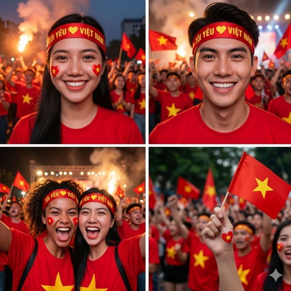 Băng Đô Đeo Đầu Cổ Vũ đi bão  đeo đầu Tôi yêu Việt Nam