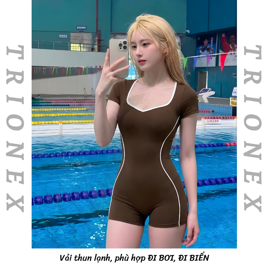 [K227-Mẫu Mới-Kèm Mút Ngực] Đồ bơi liền nữ TRIONEX Jumpsuit thoáng mát, hở lưng, tập gym, đi bơi | BigBuy360 - bigbuy360.vn