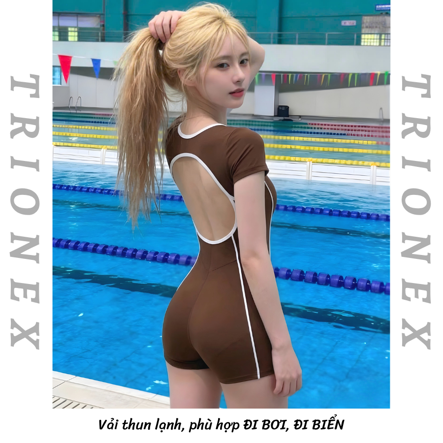 [K227-Mẫu Mới-Kèm Mút Ngực] Đồ bơi liền nữ TRIONEX Jumpsuit thoáng mát, hở lưng, tập gym, đi bơi | BigBuy360 - bigbuy360.vn