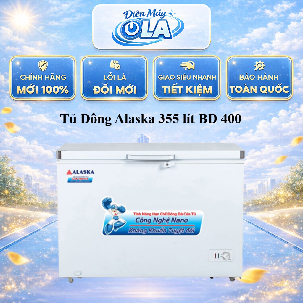BD 400 / BD 400C / BD 400CI - Tủ Đông ALASKA 355 LÍT BD 400/ BD 400C/ BD 400CI - BẢO HÀNH CHÍNH HÃNG