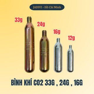 Bình khí CO2 33g 24g 16g 12g bình khí thay thế cho áo phao tự động, phao cứu sinh trong trường hợp khẩn cấp