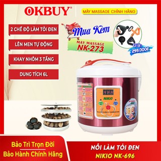 Nồi làm tỏi đen Nikio NK-696 - 6L, máy làm tỏi lên men tự động, tự động sấy, tùy chỉnh nhiệt