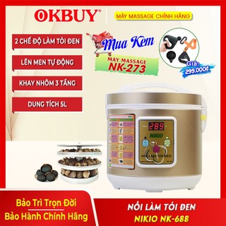Nồi làm tỏi đen nikio nk-688 - 5l, nồi tỏi đen chính hãng, tự động hoàn toàn - bảo hành 12 tháng