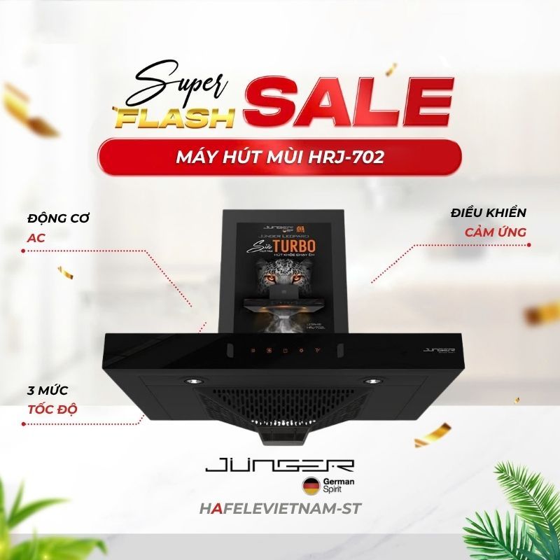 Máy Hút Mùi Junger HRJ-702 – Treo Tường Thiết Kế Hiện Đại