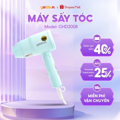 Máy sấy tóc Goldsun GHD2007 & GHD2008 công suất 1200W 2 chế độ gió 3 mức nhiệt [Bảo hành 12 tháng]