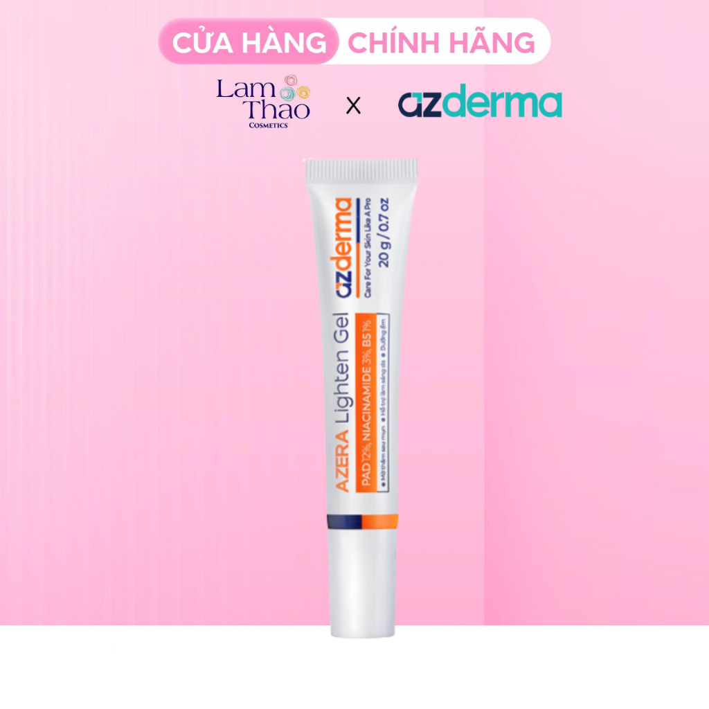 Gel Hỗ Trợ Sáng Da Mờ Thâm Sau Mụn Azderma Azera Lighten Gel