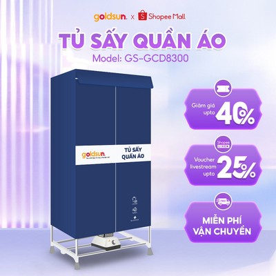 Tủ sấy Quần Áo Goldsun GS-GCD8300 Công Nghệ Sấy PTC Công Suất Lớn 2000W Sấy Siêu Nhanh