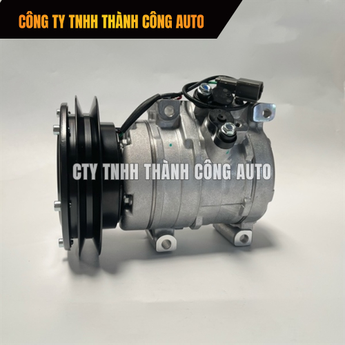 Lốc điều hòa Komatsu - Lốc lạnh máy xúc PC200 thân 15 24V - Máy nén điều hòa máy xúc PC200 xịn GY