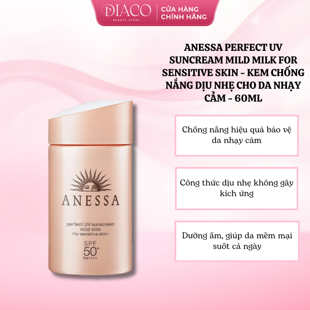 ANESSA PERFECT UV SUNCREAM MILD MILK FOR SENSITIVE SKIN - KEM CHỐNG NẮNG DỊU NHẸ CHO DA NHẠY CẢM - 6
