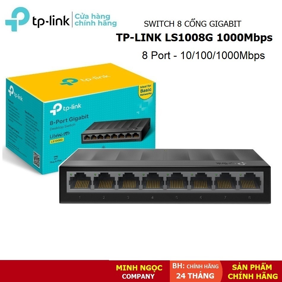 Bộ chia mạng Lan 8 Cổng TPLink LS1008G/LS1005G Gigabit 10/100/1000 Mbps - Bảo Hành 24 Tháng