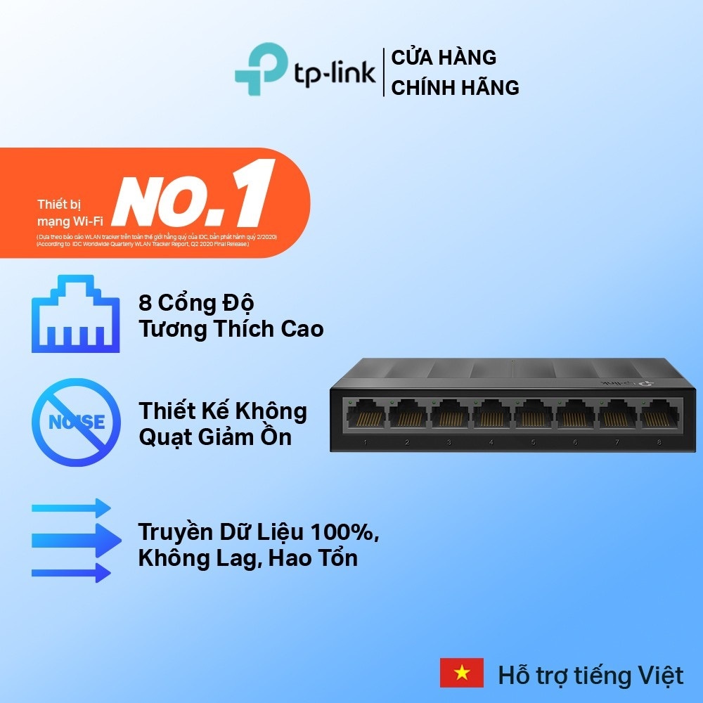 Bộ chia mạng Lan 8 Cổng TPLink LS1008G Gigabit 10/100/1000 Mbps (TL-LS1008G Gigabit RJ45 10/100/1000
