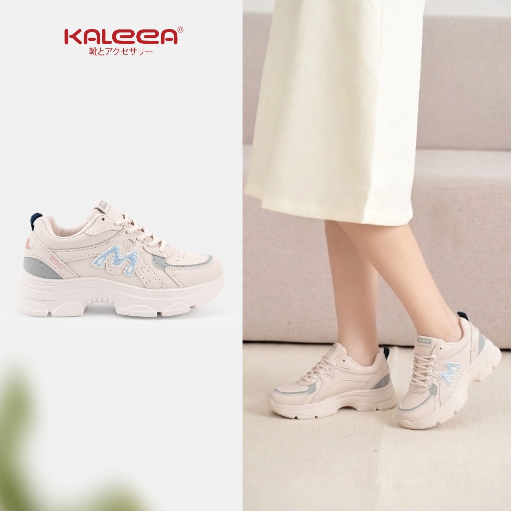 [Xả Hàng Giá Sốc] Kaleea - Giày Thể Thao, Giày Sneaker Nữ Độn Đế Thoáng Khí Thoải Mái Cao 5cm Đi Êm 