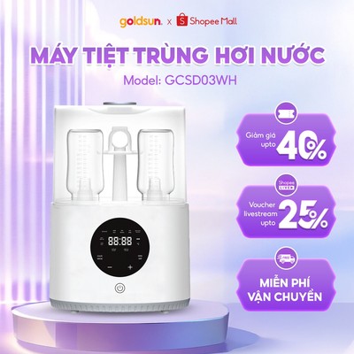 Máy tiệt trùng hơi nước đa năng Goldsun GCSD03WH chính hãng bảo hành 12 tháng